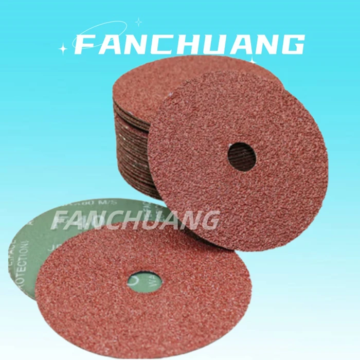 5'' Angle Grinder Sanding Disc Aluminum Oxide Resin Fiber With 7/8'' Arbor