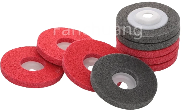 red and black nylon abrasive wheel